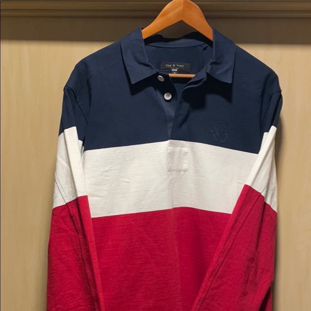Rag & Bone men’s colorblock rugby